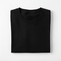 Classic Black Tee flat lay on white background